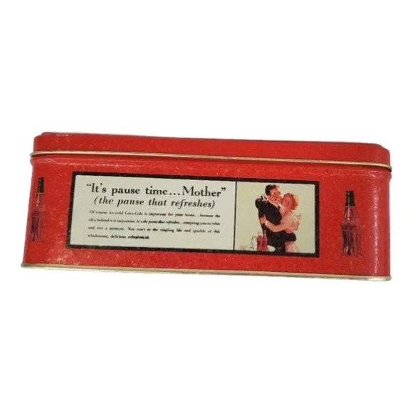 1997 Pause Time Coca Cola Sewing Tin Coca Cola 90s Vintage Collectible TinBox 63 - Picture 7 of 12